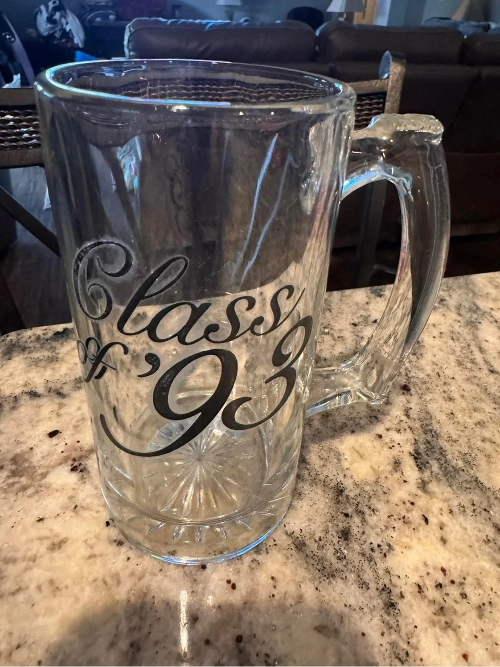 Class of '93 Glass Beer Mug - Clear